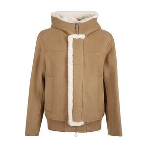 Mackage Casual Brown Jacket With Shearling Trim - NWT